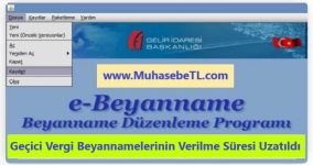 Geçici Vergi Beyannamelerinin Verilme Süresi Uzatıldı