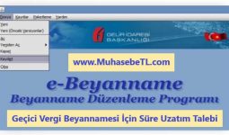 Geçici Vergi Beyannamesi İçin Süre Uzatım Talebi