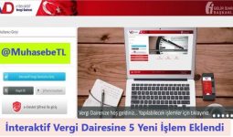 İnteraktif Vergi Dairesine 5 Yeni İşlem Eklendi