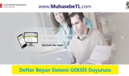 Defter Beyan Sistemi GEKSİS Duyurusu