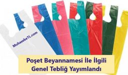 Poşet Beyannamesi İle İlgili Genel Tebliğ Yayımlandı
