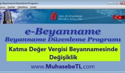 Katma Değer Vergisi Beyannamesinde Değişiklik