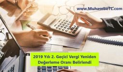 2019 Yılı 2. Geçici Vergi Yeniden Değerleme Oranı