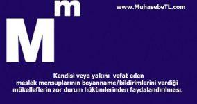 Kendisi Veya Yakını Vefat Eden Meslek Mensuplarının Zor Durum Hali