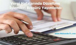 Vergi Hatalarında Düzeltme İşlemleri Broşürü Yayımlandı