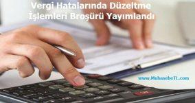Vergi Hatalarında Düzeltme İşlemleri Broşürü Yayımlandı