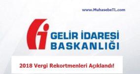 2018 Vergi Rekortmenleri Açıklandı