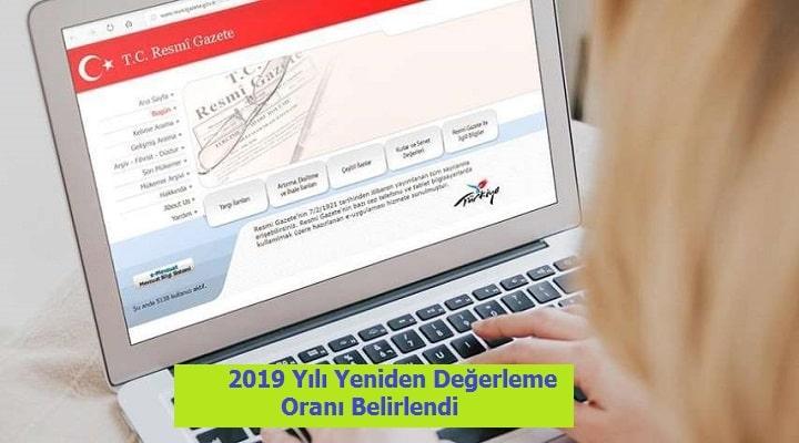 2019 Yılı Yeniden Değerleme Oranı Belirlendi