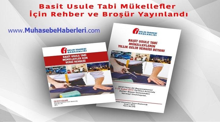 Basit Usule Tabi Mükellefler İçin Rehber ve Broşür Yayınlandı