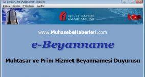 Muhtasar ve Prim Hizmet Beyannamesi Duyurusu