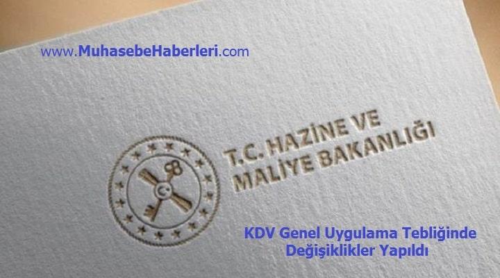 KDV Genel Uygulama Tebliğinde Değişiklikler Yapıldı