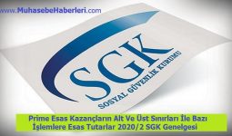 Prime Esas Kazançların Alt Ve Üst Sınırları İle Bazı İşlemlere Esas Tutarlar