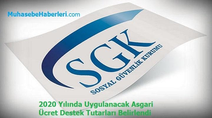 2020 Yılında Uygulanacak Asgari Ücret Destek Tutarları Belirlendi