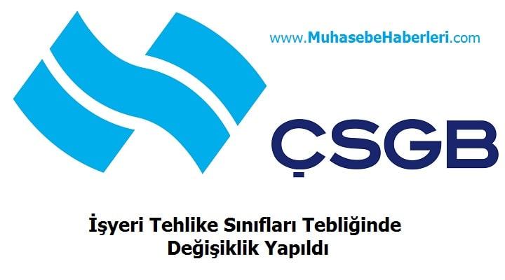 İşyeri Tehlike Sınıfları Tebliğinde Değişiklik Yapıldı