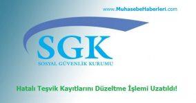 Hatalı Teşvik Kayıtlarını Düzeltme İşlemi Uzatıldı!